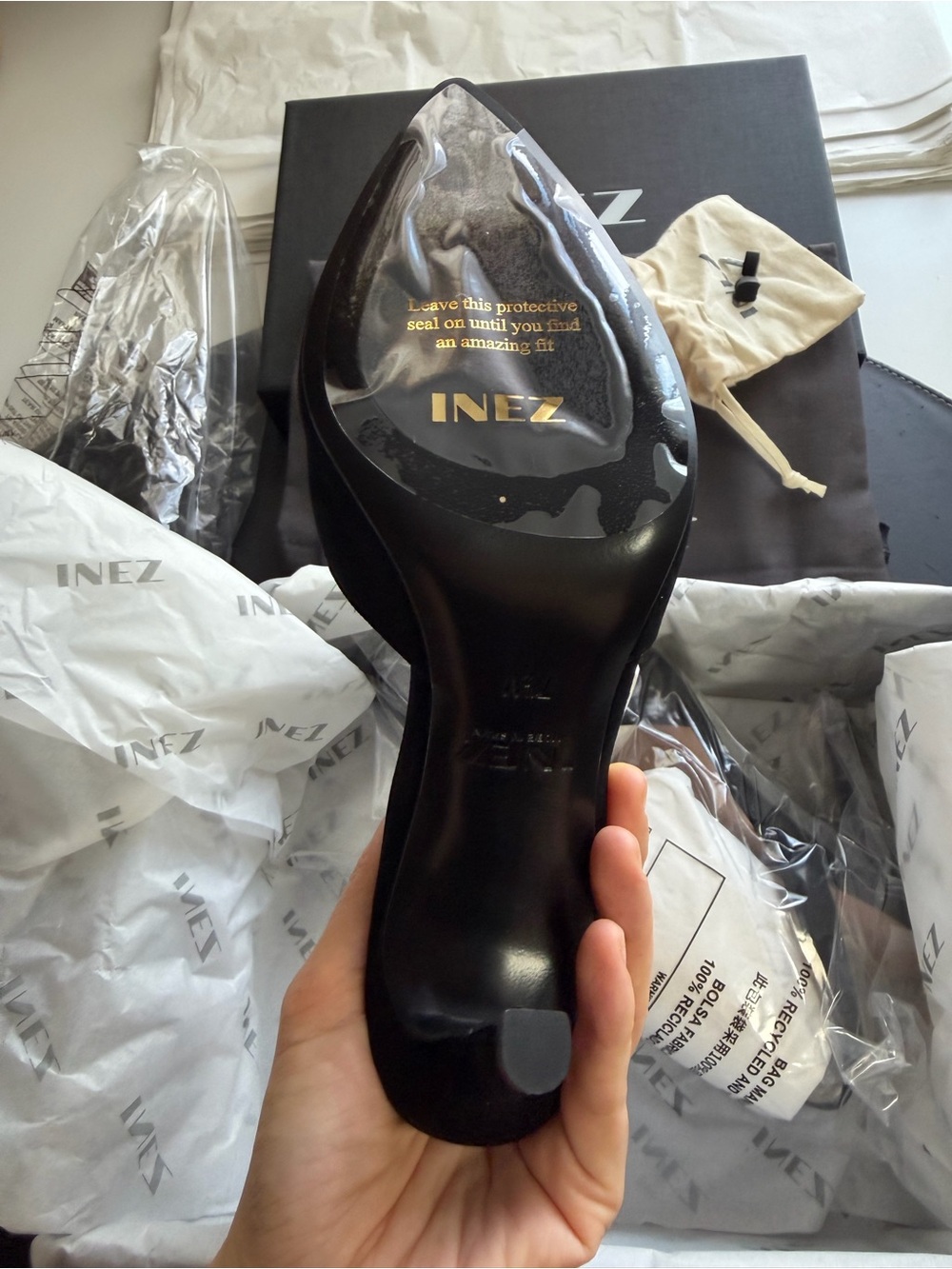Inez Diana Stiletto pump in black suede size 7.5 M - Picture 14 of 16
